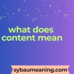 what does content mean