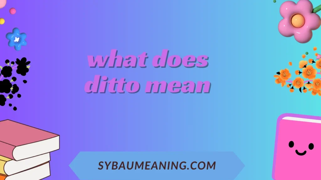 what does ditto mean