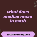 what does median mean in math