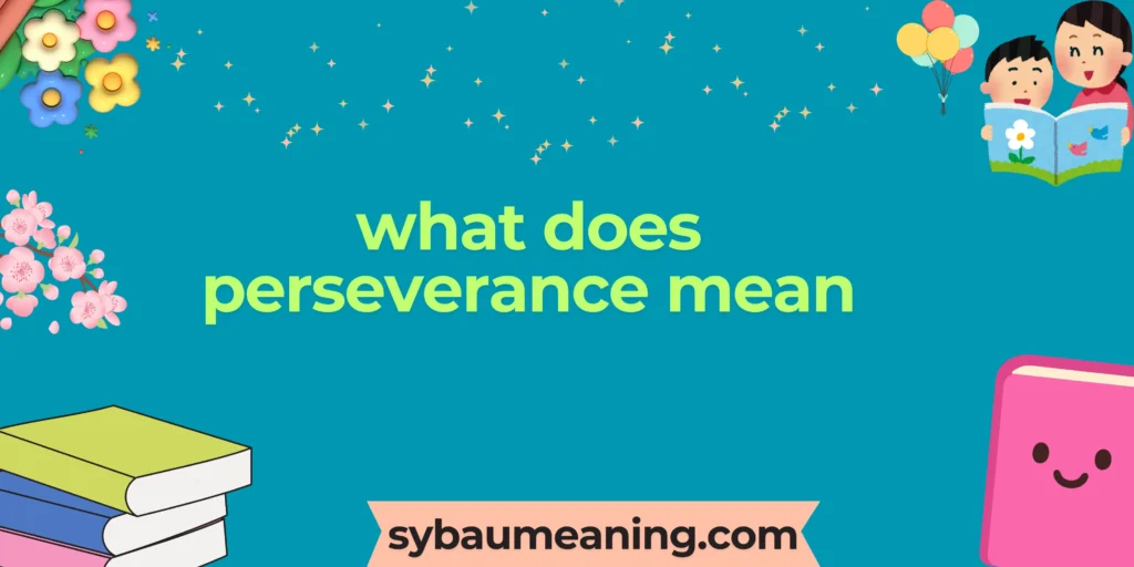 what does perseverance mean
