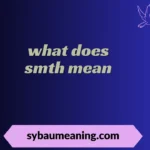 what does smth mean