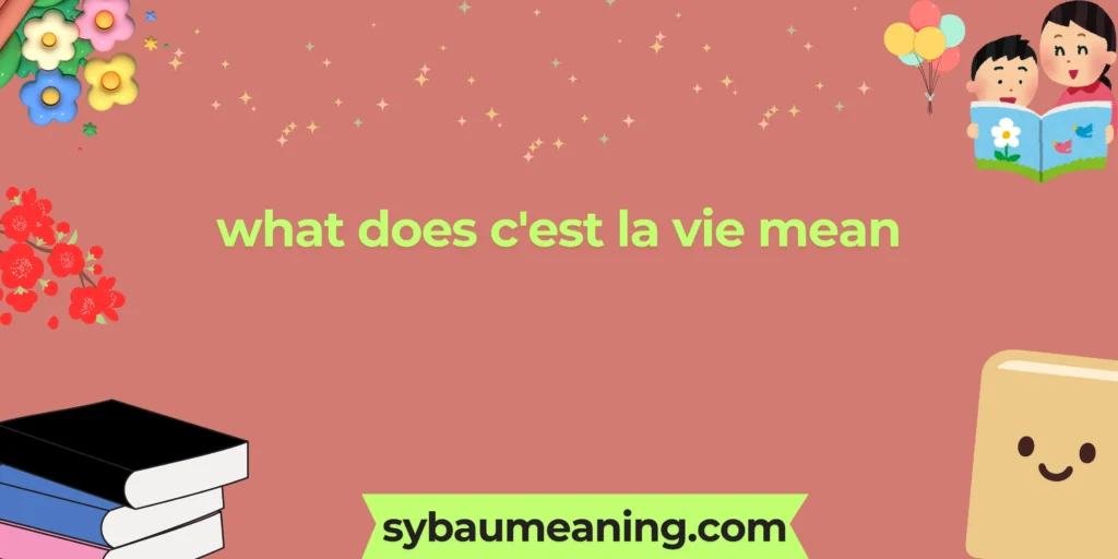 what does c'est la vie mean