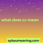 what does cv mean