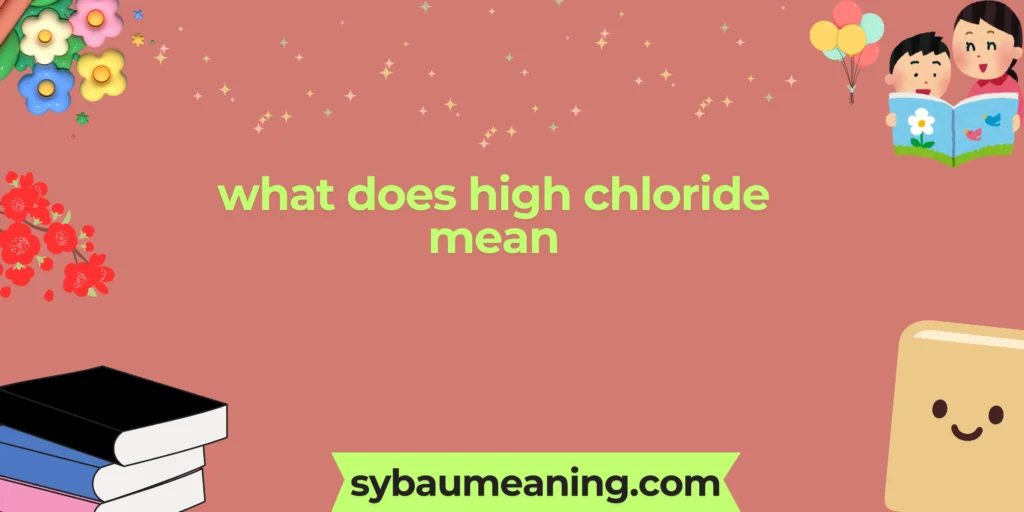 what does high chloride mean