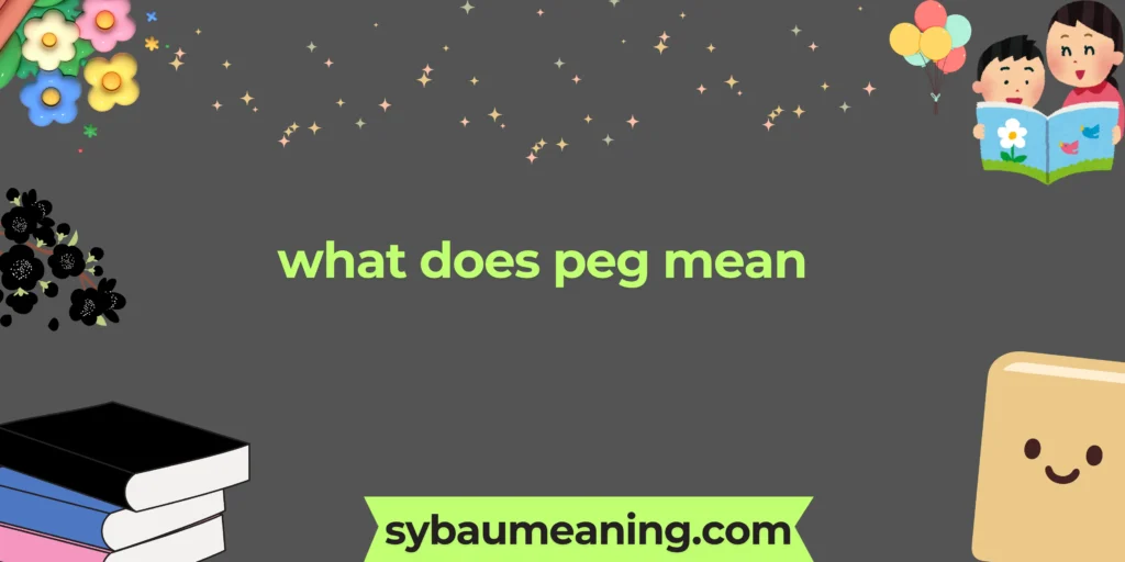 what does peg mean