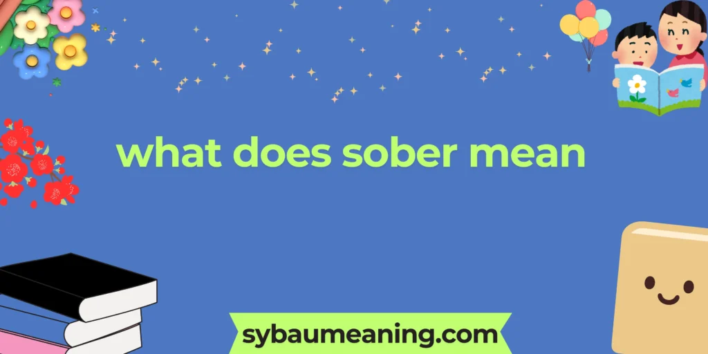 what does sober mean