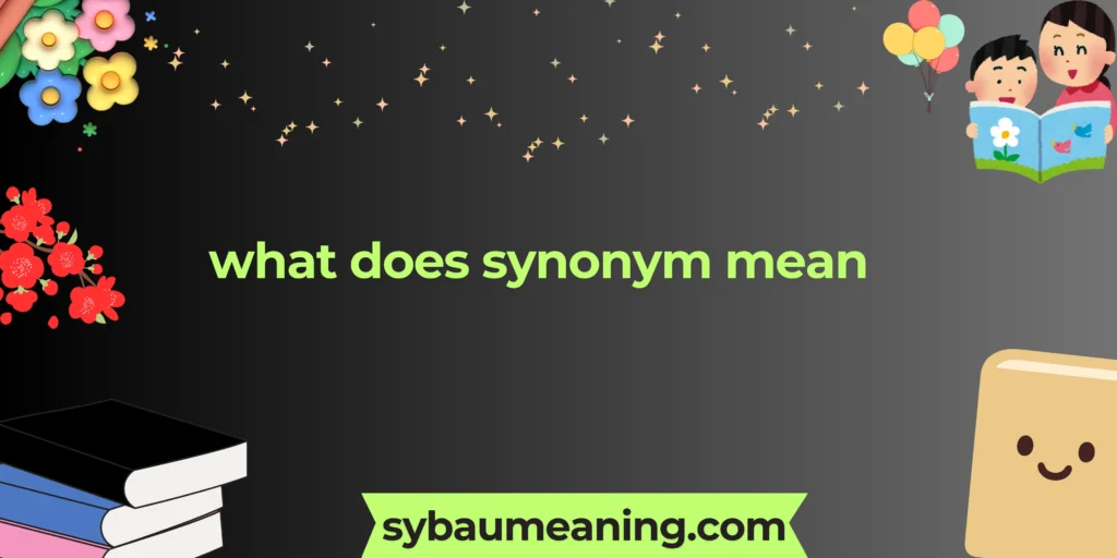 what does synonym mean