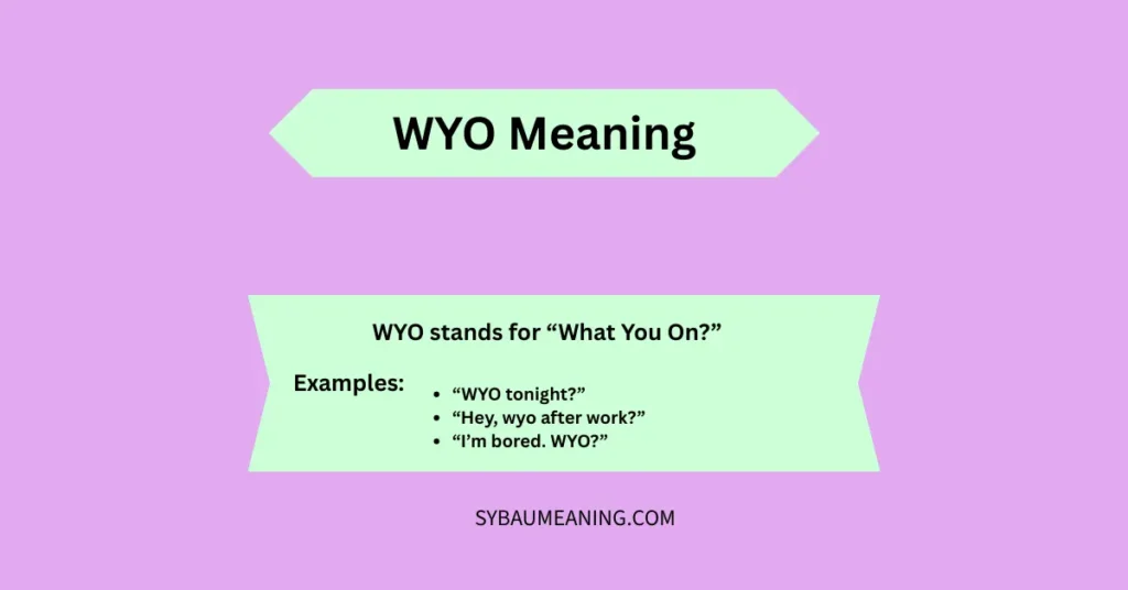 WYO Meaning