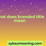 what does branded title mean