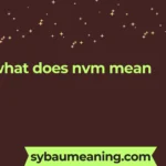 what does nvm mean