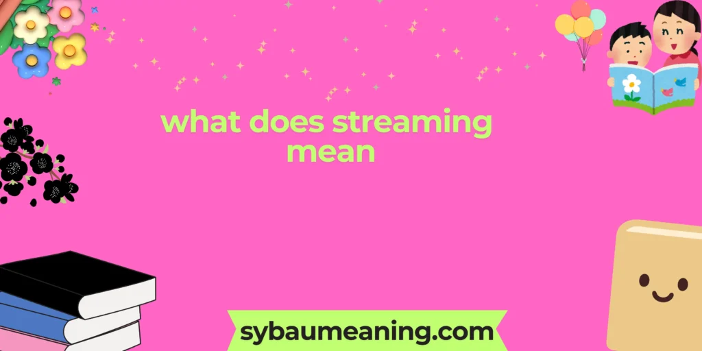what does streaming mean