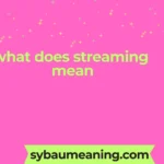 what does streaming mean