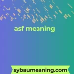 asf meaning