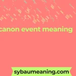 canon event meaning