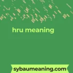 hru meaning