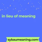 in lieu of meaning