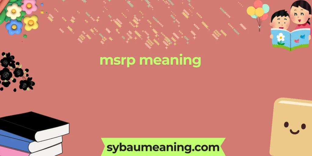 msrp meaning