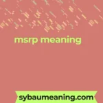 msrp meaning