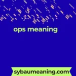 ops meaning