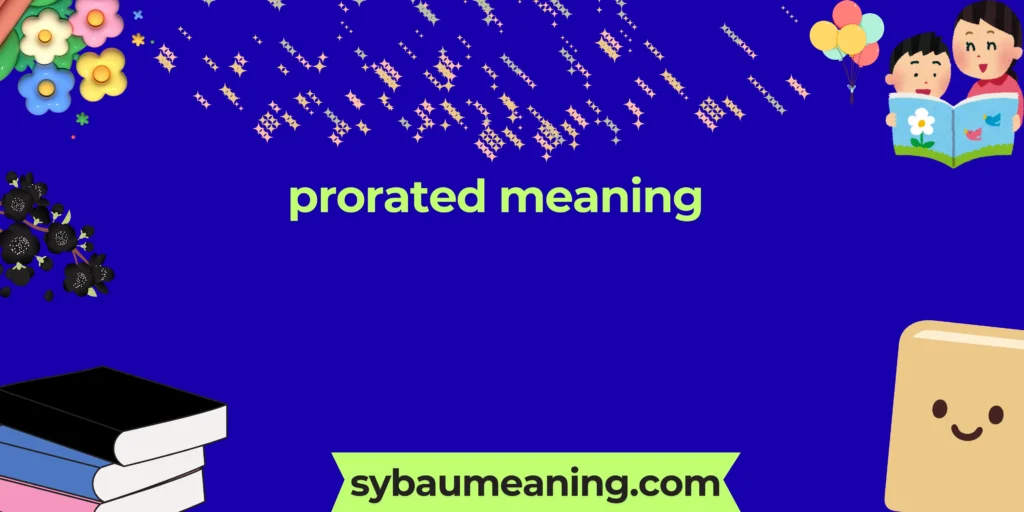 prorated meaning