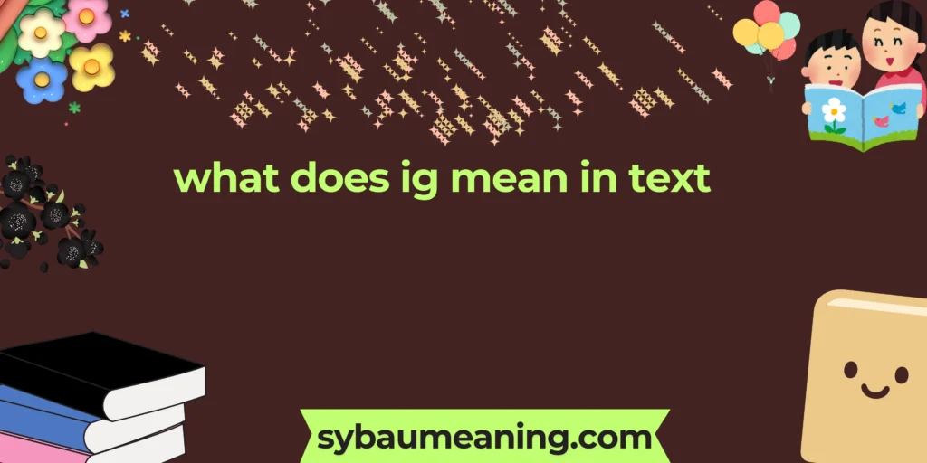 what does ig mean in text