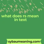 what does rs mean in text