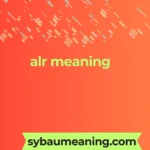 alr meaning