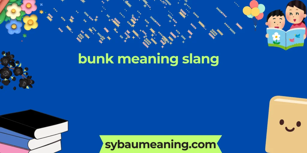 bunk meaning slang