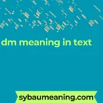 dm meaning in text