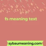 fs meaning text