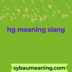hg meaning slang