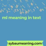 ml meaning in text