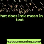 what does imk mean in text