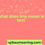 what does imy mean in text