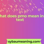 what does pmo mean in text