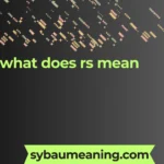 what does rs mean