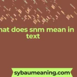 what does snm mean in text