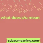 what does s/u mean