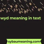 wyd meaning in text