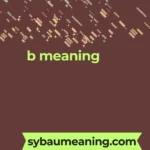 b meaning
