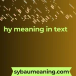 hy meaning in text