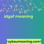 idgaf meaning