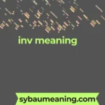 inv meaning