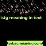 istg meaning in text