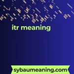 itr meaning