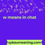 w means in chat