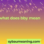 what does bby mean