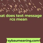 what does text message rcs mean