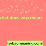 what does wsp mean