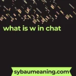 what is w in chat